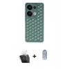 MARSİLYAN™- Redmi Note 13 Pro 4G Kılıf Zirve Form - Siyah Joko Magic 5D Cam + Kamera Lens Koruma Cam - SF