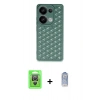 MARSİLYAN™- Redmi Note 13 Pro 4G Kılıf Zirve Form - Siyah Joko Magic 5D Cam + Raze Metal Kamera Lens - GS