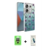 MARSİLYAN™- Redmi Note 13 Pro 4G Kılıf Zirve Modern Prime - Şeffaf Pasifik Cam Ekran Koruyucu + Gümüş Raze Metal Kamera Lens