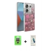MARSİLYAN™- Redmi Note 13 Pro 4G Kılıf Zirve Modern Prime - Şeffaf Pasifik Cam Ekran Koruyucu + Gümüş Raze Metal Kamera Lens