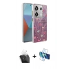 MARSİLYAN™- Redmi Note 13 Pro 4G Kılıf Zirve Modern Prime - Siyah 3D Antistatik Cam Ekran Koruyucu + Kamera Lens Koruma Cam - SF