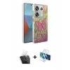 MARSİLYAN™- Redmi Note 13 Pro 4G Kılıf Zirve Modern Prime - Siyah 3D Antistatik Cam Ekran Koruyucu + Kamera Lens Koruma Cam - SF