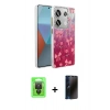 MARSİLYAN™- Redmi Note 13 Pro 4G Kılıf Zirve Modern Prime - Siyah 3D Antistatik Hayalet Cam Ekran Koruyucu + Raze Metal Kamera Lens - SH