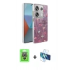 MARSİLYAN™- Redmi Note 13 Pro 4G Kılıf Zirve Modern Prime - Siyah 3D Antistatik Seramik Nano Ekran Koruyucu + Raze Metal Kamera Lens - GS