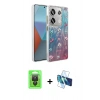 MARSİLYAN™- Redmi Note 13 Pro 4G Kılıf Zirve Modern Prime - Siyah 3D Antistatik Seramik Nano Ekran Koruyucu + Siyah Raze Metal Kamera Lens