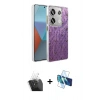 MARSİLYAN™- Redmi Note 13 Pro 4G Kılıf Zirve Modern Prime - Siyah 3D Antistatik Seramik Nano Ekran Koruyucu + Kamera Lens Koruma Cam - SF