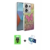 MARSİLYAN™- Redmi Note 13 Pro 4G Kılıf Zirve Modern Prime - Siyah 3D Antistatik Seramik Nano Ekran Koruyucu + Siyah Raze Metal Kamera Lens