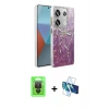 MARSİLYAN™- Redmi Note 13 Pro 4G Kılıf Zirve Modern Prime - Siyah 3D Antistatik Seramik Nano Ekran Koruyucu + Siyah Raze Metal Kamera Lens