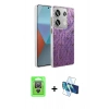 MARSİLYAN™- Redmi Note 13 Pro 4G Kılıf Zirve Modern Prime - Siyah 3D Antistatik Seramik Nano Ekran Koruyucu + Raze Metal Kamera Lens - GS