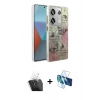 MARSİLYAN™- Redmi Note 13 Pro 4G Kılıf Zirve Modern Prime - Siyah 3D Antistatik Seramik Nano Ekran Koruyucu + Kamera Lens Koruma Cam - SF