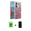 MARSİLYAN™- Redmi Note 13 Pro 4G Kılıf Zirve Modern Prime - Siyah 6D Antistatik Mat Seramik Hayalet Nano Ekran Koruyucu + Raze Metal Kamera Lens - GS
