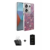 MARSİLYAN™- Redmi Note 13 Pro 4G Kılıf Zirve Modern Prime - Siyah 6D Antistatik Mat Seramik Hayalet Nano Ekran Koruyucu + Kamera Lens Koruma Cam - SF