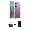 MARSİLYAN™- Redmi Note 13 Pro 4G Kılıf Zirve Modern Prime - Siyah 6D Antistatik Mat Seramik Hayalet Nano Ekran Koruyucu + Kamera Lens Koruma Cam - SF