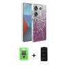 MARSİLYAN™- Redmi Note 13 Pro 4G Kılıf Zirve Modern Prime - Siyah 6D Antistatik Mat Seramik Hayalet Nano Ekran Koruyucu + Raze Metal Kamera Lens - GS