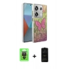 MARSİLYAN™- Redmi Note 13 Pro 4G Kılıf Zirve Modern Prime - Siyah 6D Antistatik Mat Seramik Hayalet Nano Ekran Koruyucu + Siyah Raze Metal Kamera Lens