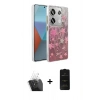 MARSİLYAN™- Redmi Note 13 Pro 4G Kılıf Zirve Modern Prime - Siyah 6D Antistatik Mat Seramik Hayalet Nano Ekran Koruyucu + Kamera Lens Koruma Cam - SF