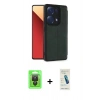 MARSİLYAN™- Redmi Note 13 Pro 4G Kılıf Zirve Yansıma Serisi - Şeffaf Pasifik Cam Ekran Koruyucu + Raze Metal Kamera Lens - SH