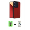 MARSİLYAN™- Redmi Note 13 Pro 4G Kılıf Zirve Yansıma Serisi - Şeffaf Pasifik Cam Ekran Koruyucu + Raze Metal Kamera Lens - SH