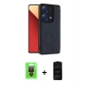 MARSİLYAN™- Redmi Note 13 Pro 4G Kılıf Zirve Yansıma Serisi - Siyah 6D Antistatik Mat Seramik Hayalet Nano Ekran Koruyucu + Raze Metal Kamera Lens - SH