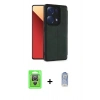 MARSİLYAN™- Redmi Note 13 Pro 4G Kılıf Zirve Yansıma Serisi - Siyah Joko Magic 5D Cam + Raze Metal Kamera Lens - GS