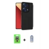 MARSİLYAN™- Redmi Note 13 Pro 4G Kılıf Zirve Yansıma Serisi - Siyah Joko Magic 5D Cam + Raze Metal Kamera Lens - GS