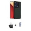 MARSİLYAN™- Redmi Note 13 Pro 4G Kılıf Zirve Yansıma Serisi - Siyah Joko Magic 5D Cam + Kamera Lens Koruma Cam - SF