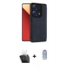 MARSİLYAN™- Redmi Note 13 Pro 4G Kılıf Zirve Yansıma Serisi - Siyah Joko Magic 5D Cam + Kamera Lens Koruma Cam - SF