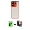 MARSİLYAN™- Redmi Note 13 Pro 5G Kılıf Ahenk Çizgi Serisi - Siyah 3D Antistatik Mat Seramik Nano Ekran Koruyucu + Raze Metal Kamera Lens - SH