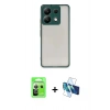 MARSİLYAN™- Redmi Note 13 Pro 5G Kılıf Ahenk Çizgi Serisi - Siyah 3D Antistatik Seramik Nano Ekran Koruyucu + Raze Metal Kamera Lens - GS
