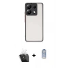 MARSİLYAN™- Redmi Note 13 Pro 5G Kılıf Ahenk Çizgi Serisi - Siyah Joko Magic 5D Cam + Kamera Lens Koruma Cam - SF