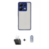 MARSİLYAN™- Redmi Note 13 Pro 5G Kılıf Ahenk Çizgi Serisi - Siyah Joko Magic 5D Cam + Kamera Lens Koruma Cam - SF