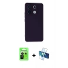 MARSİLYAN™- Redmi Note 13 Pro 5G Kılıf Ahenk Serisi - Siyah 3D Antistatik Cam Ekran Koruyucu + Raze Metal Kamera Lens - SH