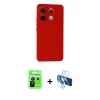 MARSİLYAN™- Redmi Note 13 Pro 5G Kılıf Ahenk Serisi - Siyah 3D Antistatik Cam Ekran Koruyucu + Raze Metal Kamera Lens - SH