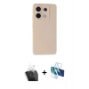 MARSİLYAN™- Redmi Note 13 Pro 5G Kılıf Ahenk Serisi - Siyah 3D Antistatik Cam Ekran Koruyucu + Kamera Lens Koruma Cam - SF