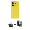 MARSİLYAN™- Redmi Note 13 Pro 5G Kılıf Ahenk Serisi - Siyah 3D Antistatik Mat Seramik Nano Ekran Koruyucu + Kamera Lens Koruma Cam - SF