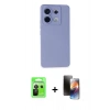 MARSİLYAN™- Redmi Note 13 Pro 5G Kılıf Ahenk Serisi - Siyah 3D Antistatik Mat Seramik Nano Ekran Koruyucu + Raze Metal Kamera Lens - SH