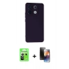 MARSİLYAN™- Redmi Note 13 Pro 5G Kılıf Ahenk Serisi - Siyah 3D Antistatik Mat Seramik Nano Ekran Koruyucu + Raze Metal Kamera Lens - GS