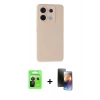 MARSİLYAN™- Redmi Note 13 Pro 5G Kılıf Ahenk Serisi - Siyah 3D Antistatik Mat Seramik Nano Ekran Koruyucu + Raze Metal Kamera Lens - SH