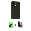 MARSİLYAN™- Redmi Note 13 Pro 5G Kılıf Ahenk Serisi - Siyah 3D Antistatik Mat Seramik Nano Ekran Koruyucu + Raze Metal Kamera Lens - SH