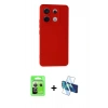 MARSİLYAN™- Redmi Note 13 Pro 5G Kılıf Ahenk Serisi - Siyah 3D Antistatik Seramik Nano Ekran Koruyucu + Raze Metal Kamera Lens - GS