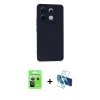 MARSİLYAN™- Redmi Note 13 Pro 5G Kılıf Ahenk Serisi - Siyah 3D Antistatik Seramik Nano Ekran Koruyucu + Raze Metal Kamera Lens - GS