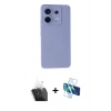 MARSİLYAN™- Redmi Note 13 Pro 5G Kılıf Ahenk Serisi - Siyah 3D Antistatik Seramik Nano Ekran Koruyucu + Kamera Lens Koruma Cam - SF