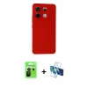 MARSİLYAN™- Redmi Note 13 Pro 5G Kılıf Ahenk Serisi - Siyah 3D Antistatik Seramik Nano Ekran Koruyucu + Raze Metal Kamera Lens - SH