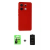 MARSİLYAN™- Redmi Note 13 Pro 5G Kılıf Ahenk Serisi - Siyah 6D Antistatik Mat Seramik Hayalet Nano Ekran Koruyucu + Raze Metal Kamera Lens - SH