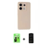 MARSİLYAN™- Redmi Note 13 Pro 5G Kılıf Ahenk Serisi - Siyah 6D Antistatik Mat Seramik Hayalet Nano Ekran Koruyucu + Raze Metal Kamera Lens - SH