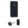 MARSİLYAN™- Redmi Note 13 Pro 5G Kılıf Ahenk Serisi - Siyah 6D Antistatik Mat Seramik Hayalet Nano Ekran Koruyucu + Kamera Lens Koruma Cam - SF