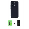 MARSİLYAN™- Redmi Note 13 Pro 5G Kılıf Ahenk Serisi - Siyah 6D Antistatik Mat Seramik Hayalet Nano Ekran Koruyucu + Raze Metal Kamera Lens - SH