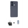 MARSİLYAN™- Redmi Note 13 Pro 5G Kılıf Ahenk Serisi - Siyah Joko Magic 5D Cam + Kamera Lens Koruma Cam - SF