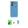 MARSİLYAN™- Redmi Note 13 Pro 5G Kılıf Ahenk Serisi - Siyah Joko Magic 5D Cam + Raze Metal Kamera Lens - SH