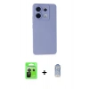 MARSİLYAN™- Redmi Note 13 Pro 5G Kılıf Ahenk Serisi - Siyah Joko Magic 5D Cam + Raze Metal Kamera Lens - SH